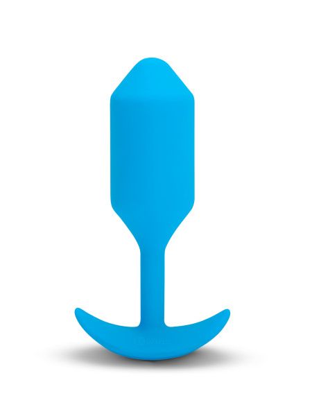 Анальна пробка з вібрацією b-Vibe VIBRATING SNUG PLUG розмір L, синя