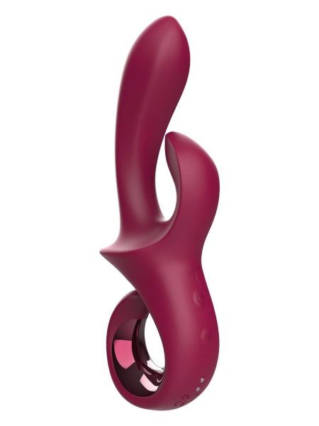 Вібратор-кролик Dreamtoys Glam Duo Vibrator з гачком ручкою, 22.7 х 4.2 см
