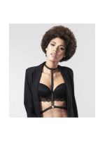 Портупея MAZE Bijoux Indiscrets з нашийником та одним перетином, чорна