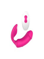 Вагінально-кліторальний вібратор Dream Toys Essentials з пультом, рожевий, 9 × 3 см