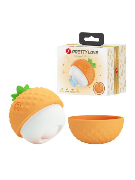 Кліторальний пульсатор PRETTY LOVE Pineapple Secret помаранчевий, 5,7 х 5,1 см