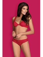 Комплект Obsessive ROUGEBELLE red underwire bra