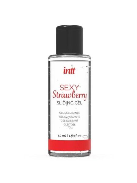 Оральний лубрикант зі смаком полуниці Sexy Strawberry Intt, на водній основі, 50 мл