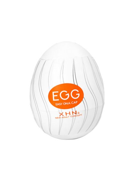 Мастурбатор-яйце з рельєфом XHN TWISTER Egg Easy Ona-Cap, білий, 52 × 68 мм