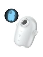Вакуумний вібратор Satisfyer Glowing Ghost світиться у темряві, білий, 8.4 см.