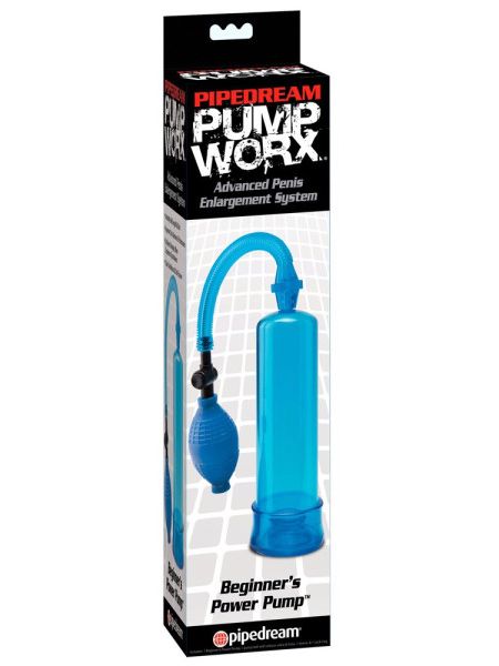 Вакуумна помпа Pipedream Pump Worx синя, 19 см