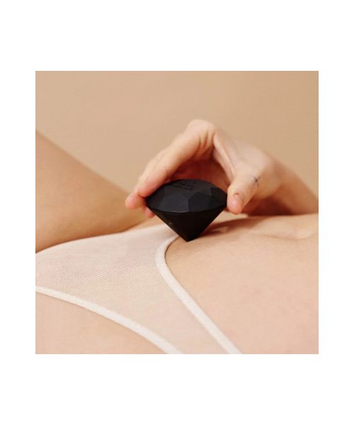 Вібратор для клітора Bijoux Indiscrets Diamond у формі алмазу, чорний, 6,5 см