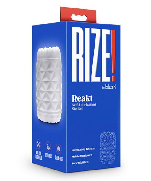 Мастурбатор Blush Rize, що самозмазується, білий, 10.1 см