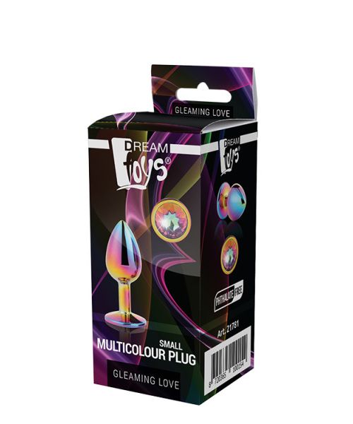 Dt21781 Райдужна анальна пробка GLEAMING LOVE MULTICOLOUR PLUG SMALL