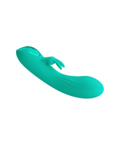 Вібратор-кролик PRETTY LOVE DJ Stick бірюзовий, 12.7 х 2.7 см