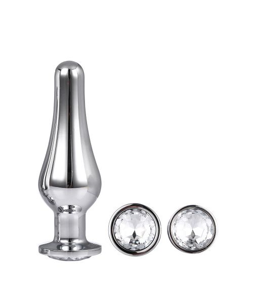 DT21874 набір анальних пробок конічної форми Dream Toys GLEAMING LOVE PLEASURE SET SILVER