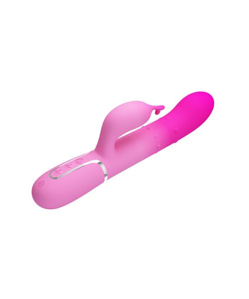 Вібратор-кролик з кульками в корпусі PRETTY LOVE Shima рожевий, 22.6 х 3.4 см