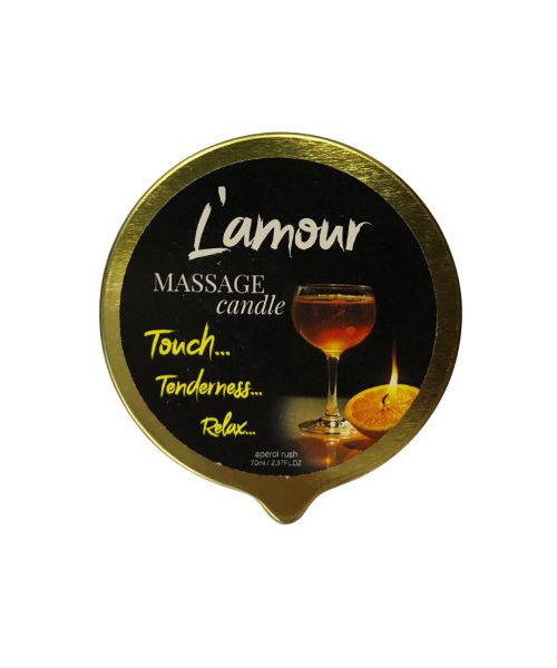 Масажна свічка L'amour Aperol золота, 70 мл