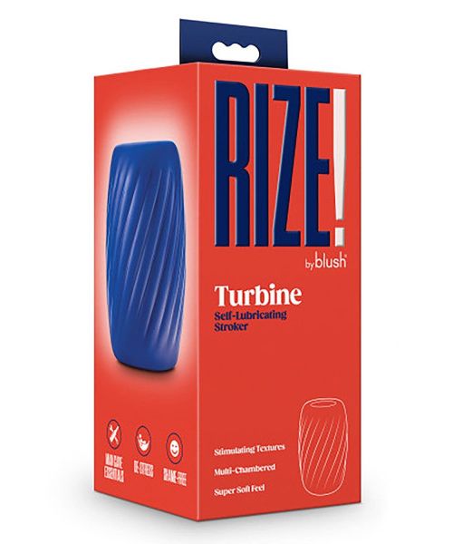 Мастурбатор Blush Rize, що самозмазується, синій, 10.1 см