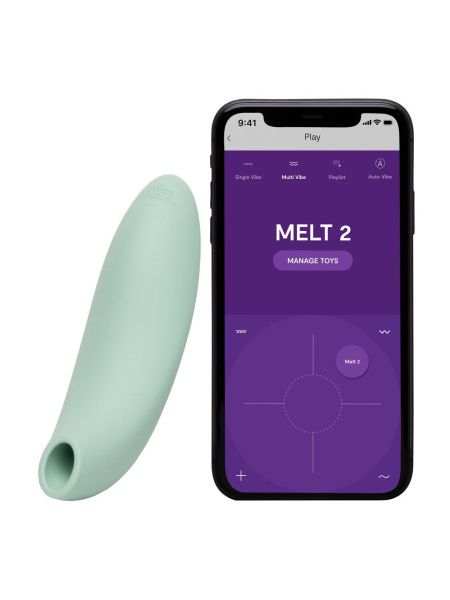 Кліторальний вакуумний смарт-стимулятор We-Vibe Melt 2 м'ятний