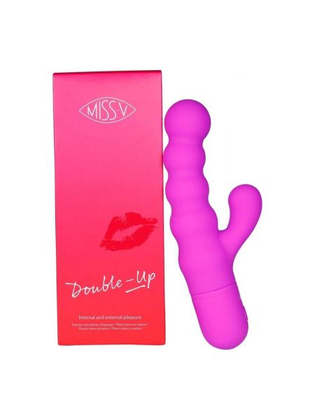 Вібратор-кроль рельєфний Double Up Miss V, фіолетовий
