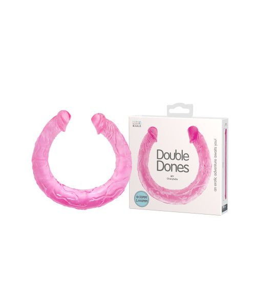 Фалоімітатор двосторонній Baile Double Dones, реалістичний, рожевий, 44 × 3,5 см