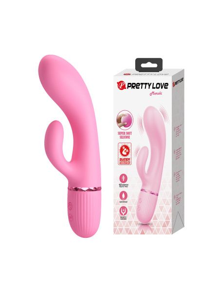 Вібратор-кролик PRETTY LOVE Marski рожевий, 18 х 3.6 см