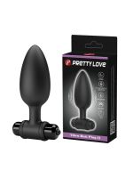 Анальний вібратор пробка PRETTY LOVE чорний, 11.8 х 3.8 см