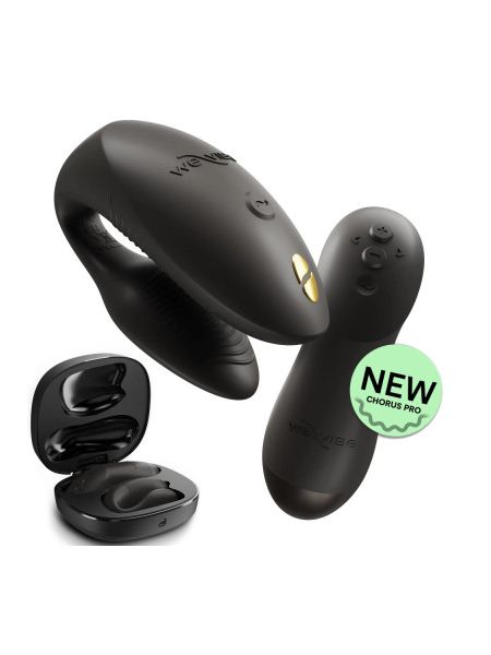Вібратор для пар We-Vibe Chorus Pro Satin Black з пультом і додатком, чорний