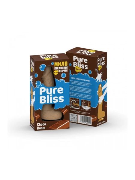 Мило у формі пеніса Pure Bliss Choco Boom з ароматом шоколаду, бежеве, 15 см