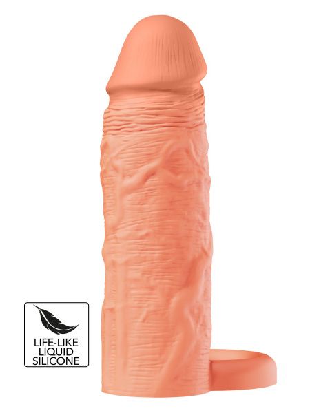 Насадка на пеніс з ерекційним кільцем Hidden Desire INFERNO, 15 × 4,5 см