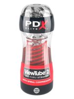 Мастурбатор Pipedream PDX Elite Viewtube 2 прозорий, 18 см
