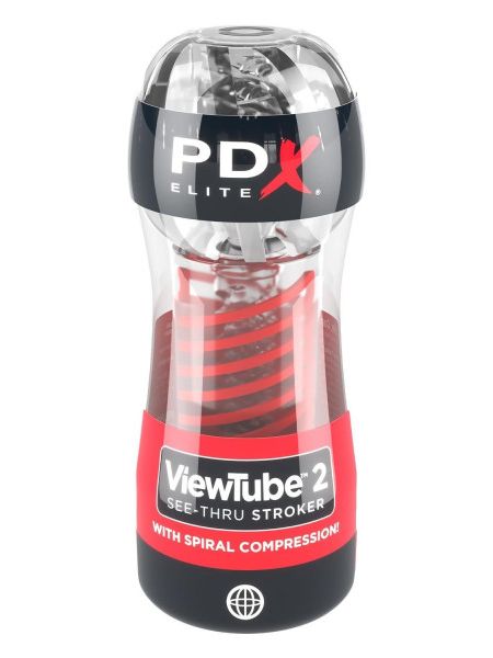 Мастурбатор Pipedream PDX Elite Viewtube 2 прозорий, 18 см