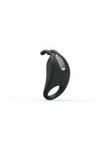 Ерекційне віброкільце Pretty Love Rabbit Vibrator з кліторальною стимуляцією, чорне