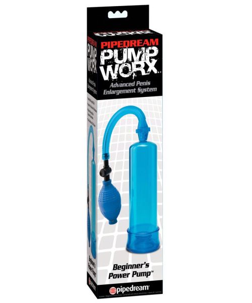 Вакуумна помпа Pipedream Pump Worx синя, 19 см