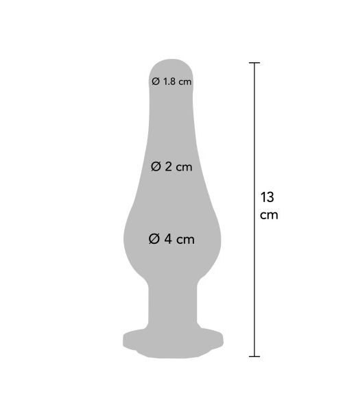 Анальная пробка металлическая TOY JOY Diamond, L, 13 × 9,5 см