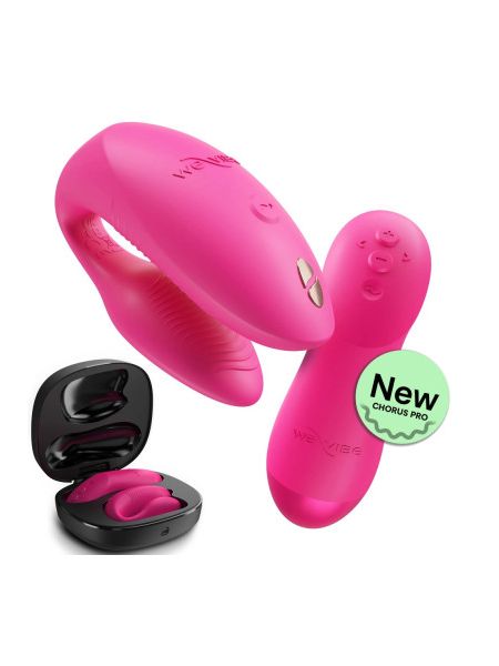 Вібратор для пар We-Vibe Chorus Pro Electric Pink з пультом і додатком, рожевий