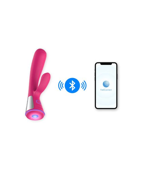 Вібратор-кролик Ohmibod Fuse KIIROO з інтерактивним підключенням, рожевий