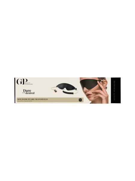 Маска BDSM Boudoir Pearl Blindfold Guilty Pleasure, чорно-золота