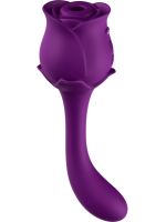 Подвійний вібратор з вакуумною стимуляцією Stymulator- ROSE S-E05 purple
