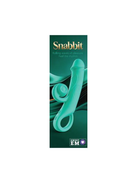 Вібратор-кролик Sweet Em Snabbit бірюзовий, 20 × 3,8 см