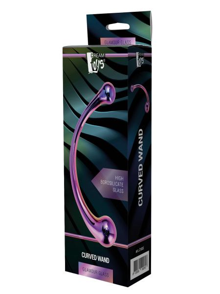 DT21835 Вигнутий скляний фалоімітатор Dream Toys GLAMOUR GLASS CURVED WAND