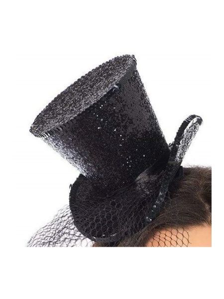 Міні-циліндр жіночий Mini Glitter Top Hat від Leg Avenue