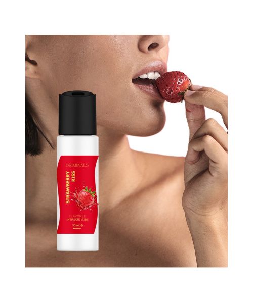 Їстівний лубрикант Driminals Kiss Strawberry зі смаком полуниці, 30 мл