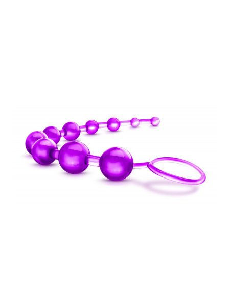 Анальний ланцюжок Blush B Yours Basic Beads фіолетовий, 32.3 х 2.3 см
