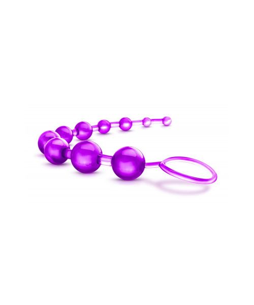 Анальний ланцюжок Blush B Yours Basic Beads фіолетовий, 32.3 х 2.3 см