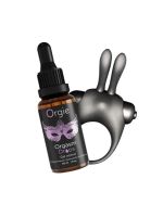 Набір ерекційне віброкільце та краплі для клітора Orgie ORGASMIC BUNNY