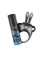 Набор Orgie VIBE! BUNNY эрекционное черное виброкольцо и жидкий вибратор 15 мл