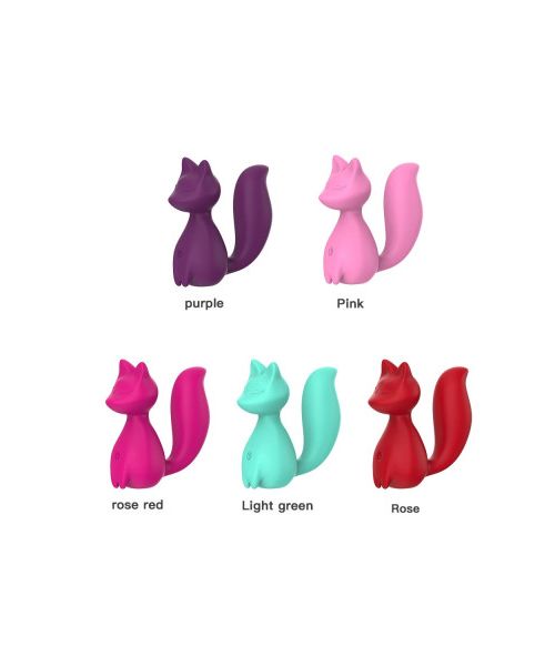 Міні-вібратор кліторальний Every Night Toys Doris у формі лисиці червоний, 10 режимів вібрації