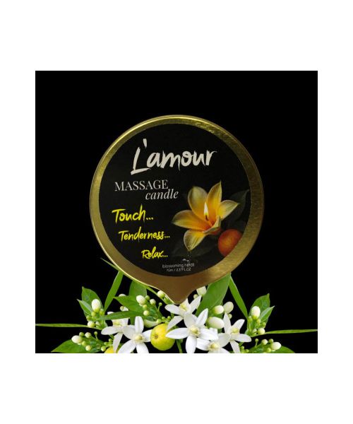 Масажна свічка L'amour Blossoming Neroli золота, 70 мл