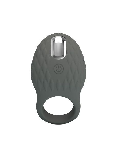 Ерекційне віброкільце PRETTY LOVE Master Ring Helious сіре, 8.6 х 4.6 см
