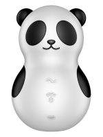 Вакуумний стимулятор із вібрацією Satisfyer Pocket Panda чорно-білий, 8.9 см