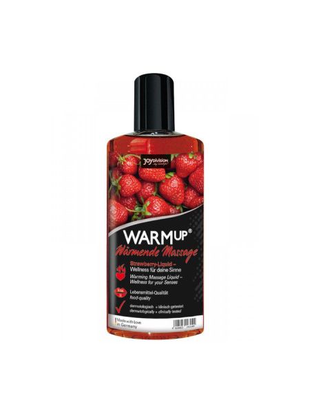 Розігріваюча їстівна масажна олія WARMup Strawberry, 150 мл