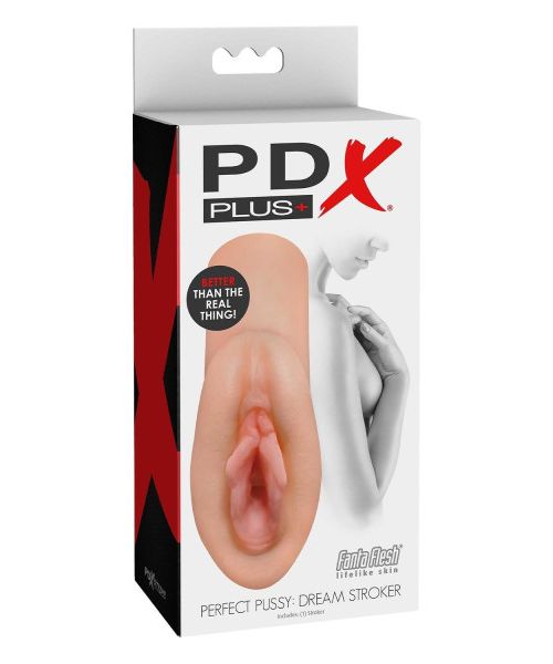 Мастурбатор Pipedream PDX Plus Perfect Pussy Dream Stroker бежевий, 14.8 см