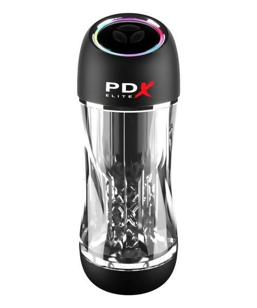 Мастурбатор Pipedream PDX Elit Viewtube Pro Clear з вібрацією та вакуумом, 23 см